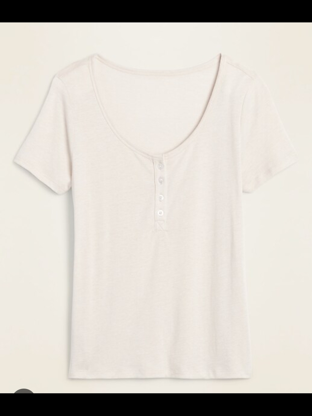 GAP Ribbed Scoop-Neck Henley 🤍 Size Small